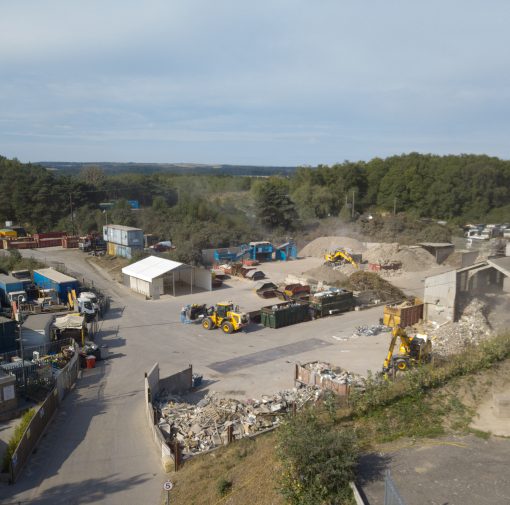 aerial photo of a waste group's tipping site