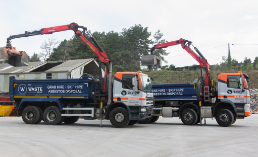 two waste group's grab lorries