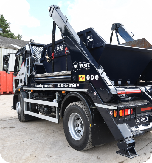 the waste groups skip lorry