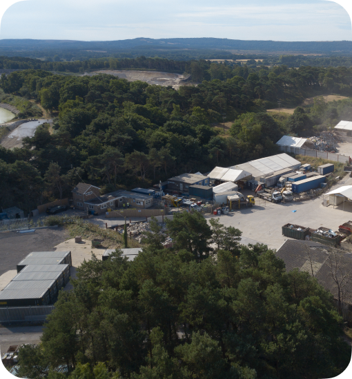 aerial photo of a waste groups' tipping facility