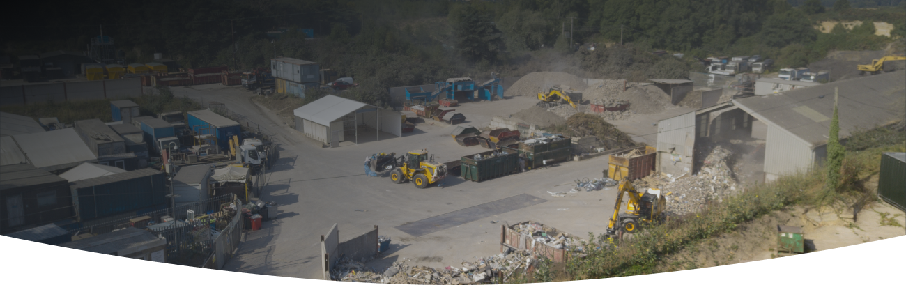 aerial photo of waste group's tipping facility in swanage