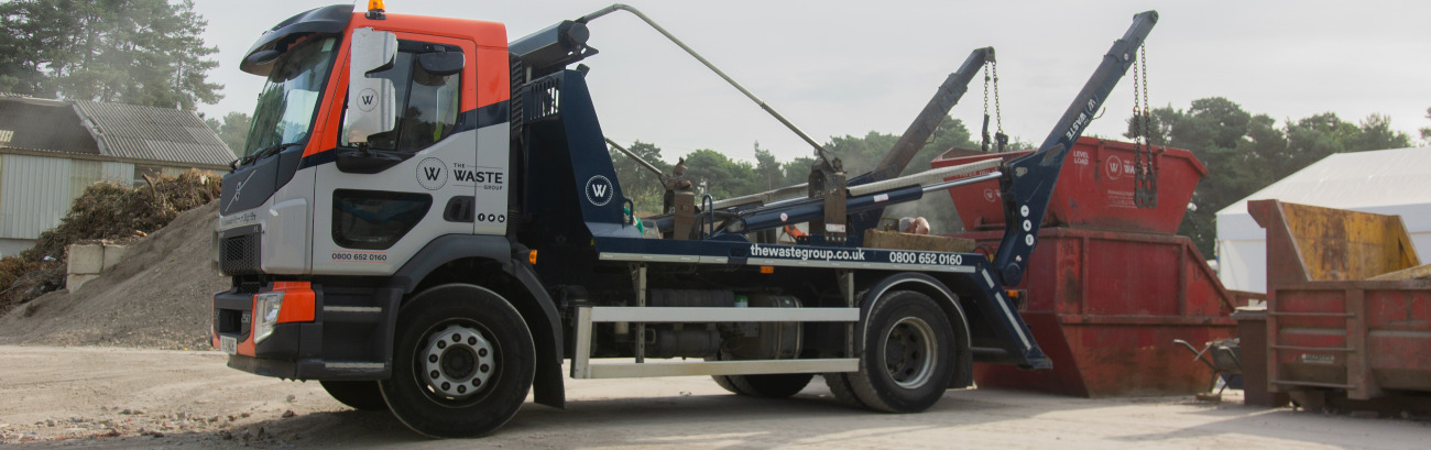 the waste group skip lorry