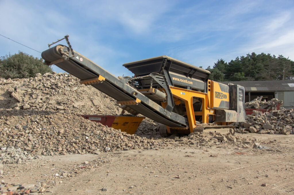 construction waste at the waste group tipping facility