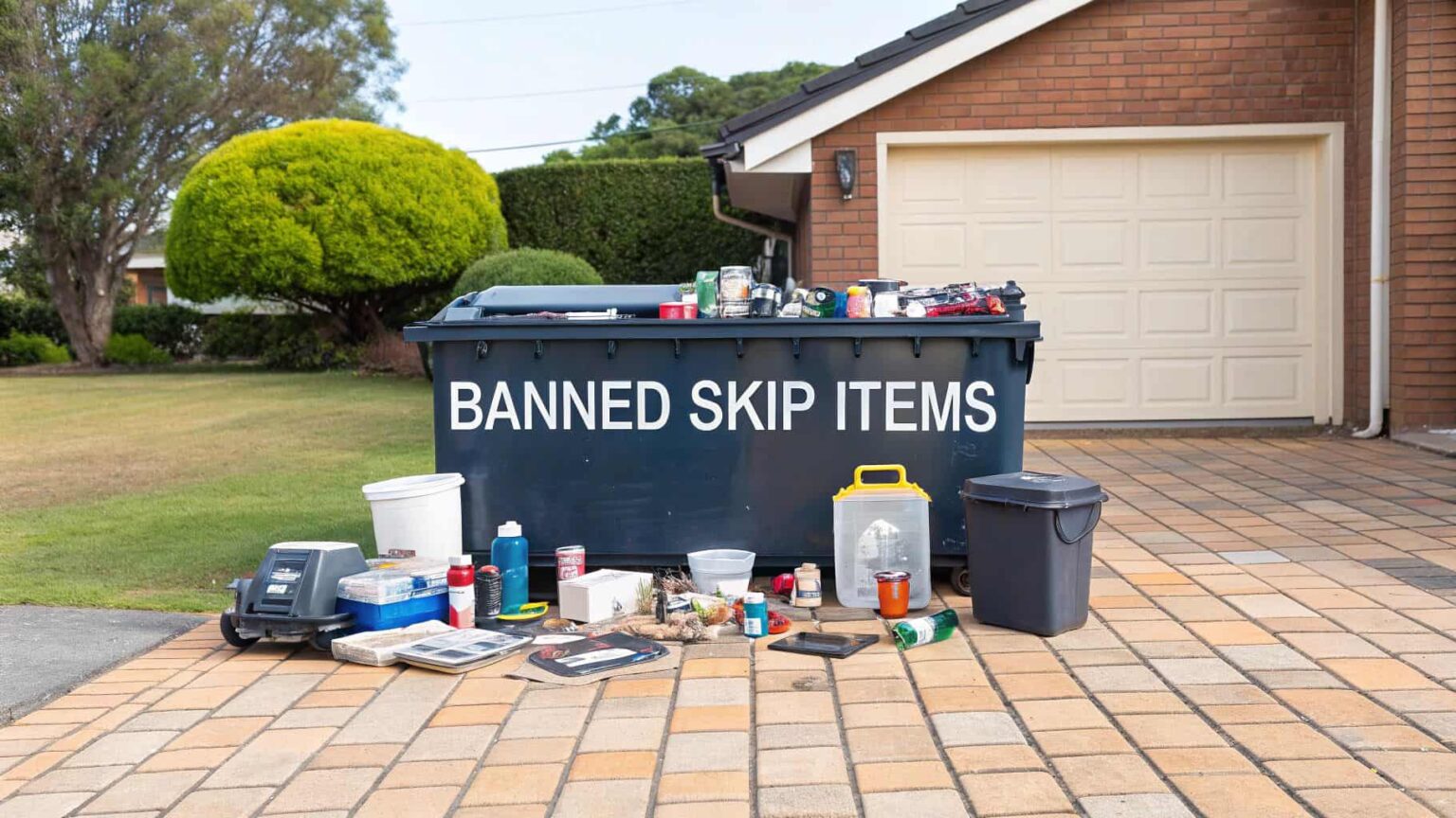 What Can't You Put in a Skip? 8 Banned Items (2026) - The Waste Group